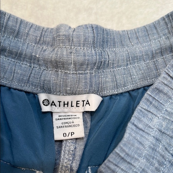 Athleta Blue Track Pants Relaxed Fit Joggers With Pockets - Picture 6 of 16